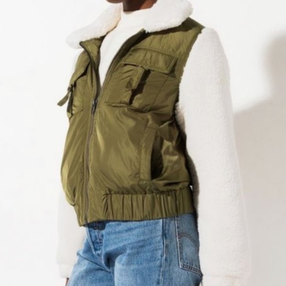 BLANK NYC Bomber Style Sherpa Utility Jacket - Picture 13 of 14